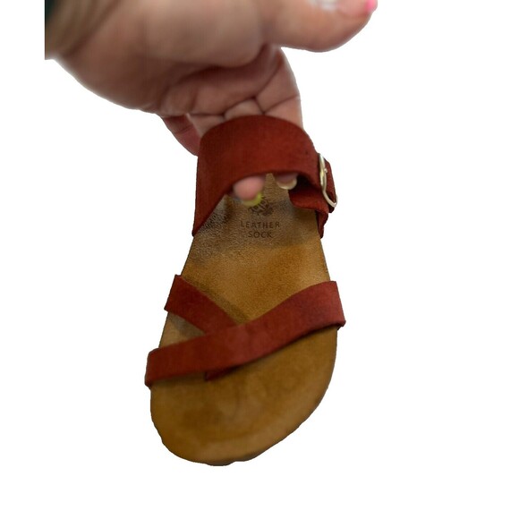 Yokono Womens Strappy Suede Sandals Cayenne Orange Size 7.5 Made In Spain - Picture 11 of 14